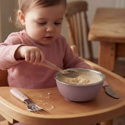 Edelstahl Schüssel mit Silikon Saugfuß und Deckel