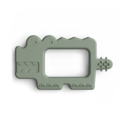 Alligator-Beißring aus lebensmittelechtem Silikon für Babys