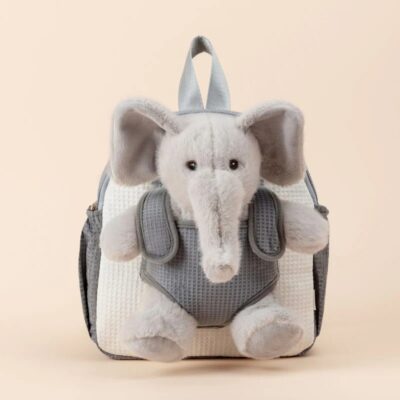 Kinderrucksack für Kleinkinder mit abnehmbarem Plüschtier Elefant